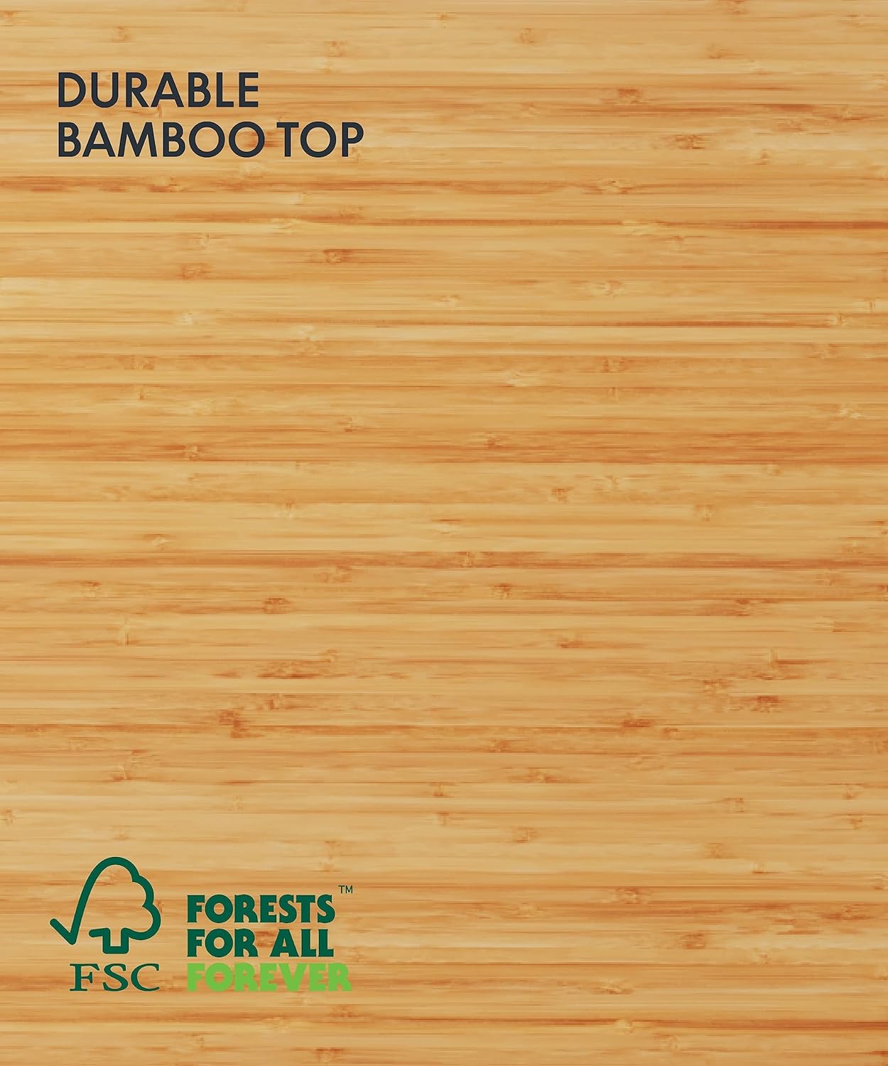 [Color] bamboo desktop electric standing desk with steel frame, shown at [height position], featuring [detail view] — view 3