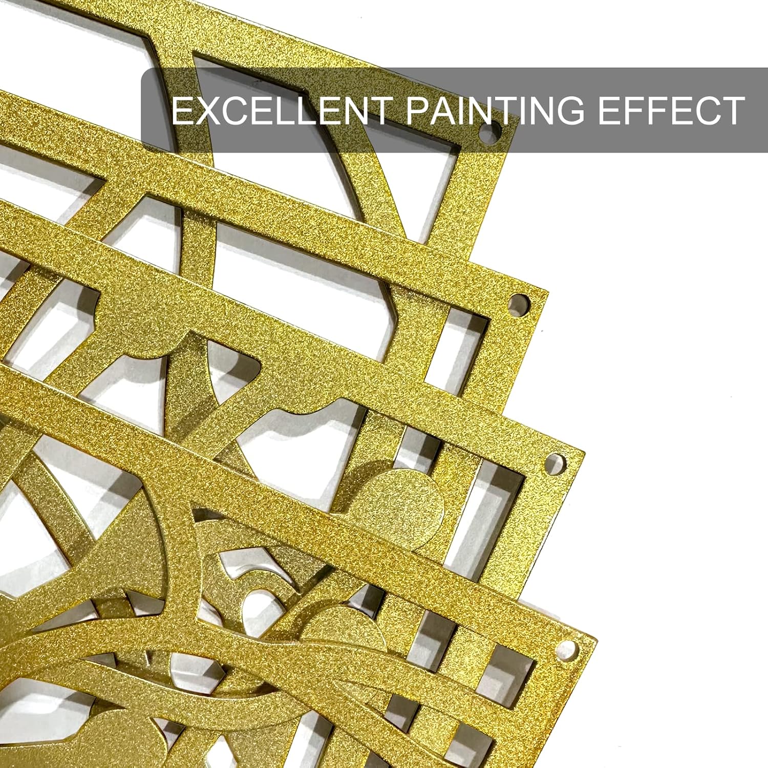 Set of 4 minimalist brass gold metal wall sculptures featuring abstract single-line woman body shapes, 17 x 11.8 inches each — view 2