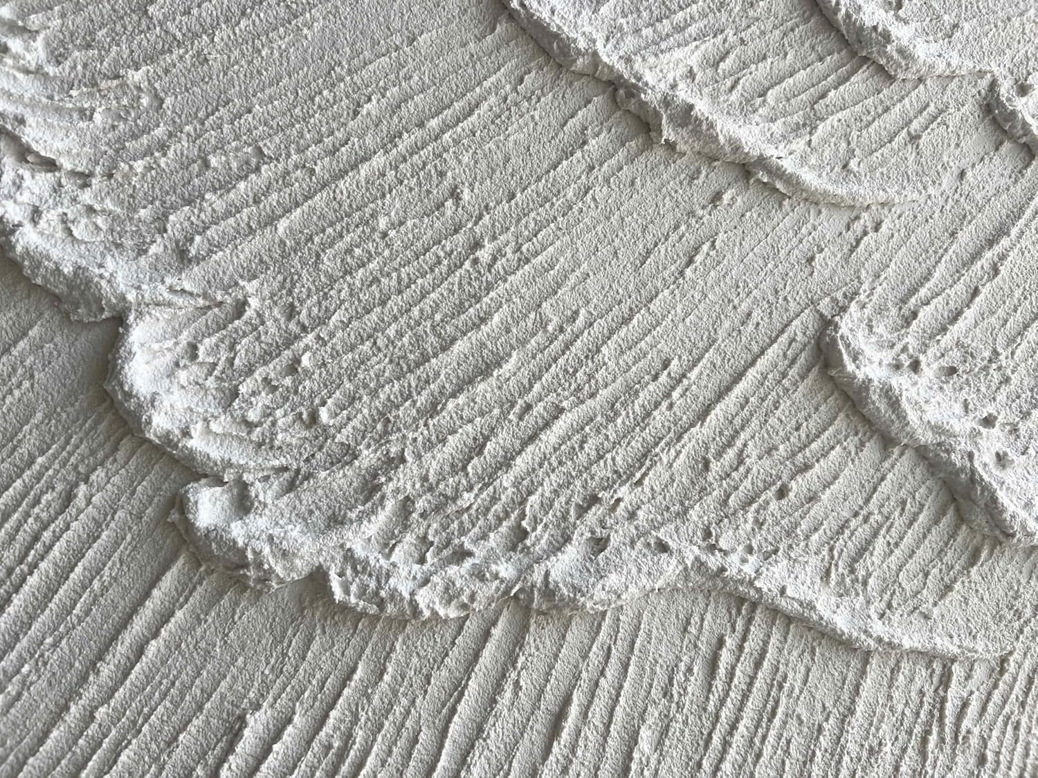 Large textured white abstract wall canvas with coastal wave details, hand-painted oil on canvas in neutral tones — view 2