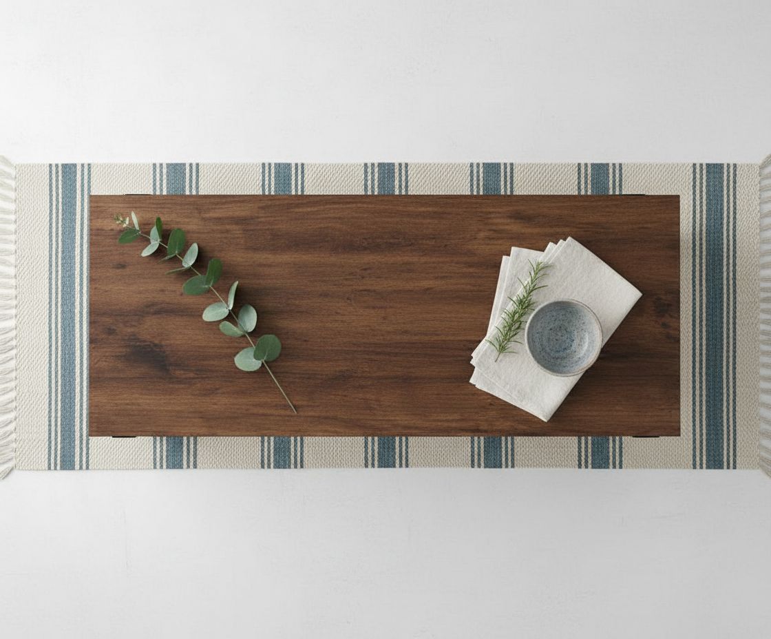 55-inch rustic brown wooden computer desk with spacious work surface, shown in modern home office setting — hero view 2