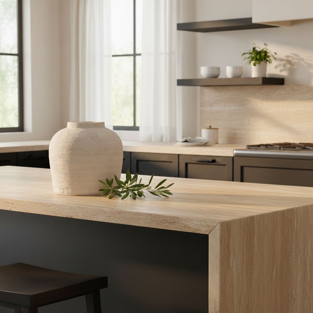 11-inch white ceramic vase with distressed farmhouse finish, shown in {color} against {background} — view 5b