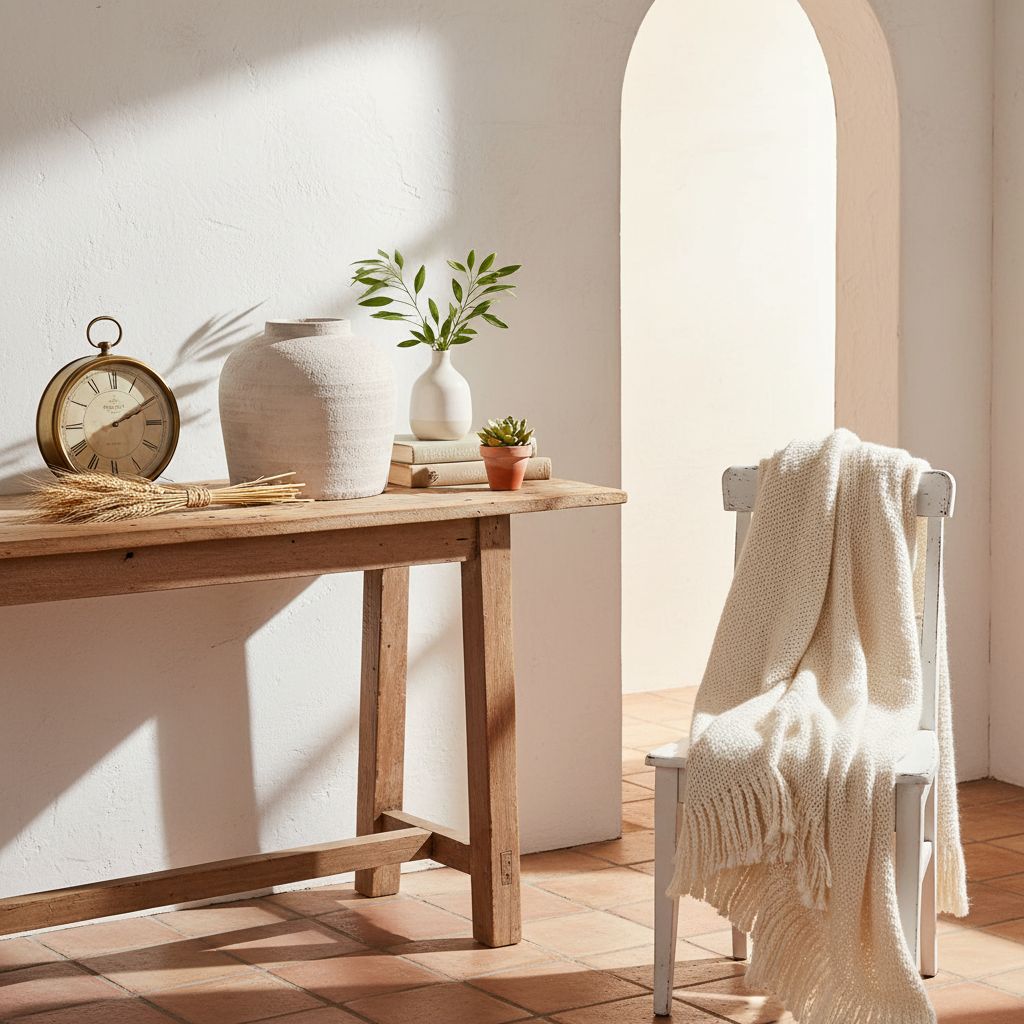 11-inch white ceramic vase with distressed farmhouse finish, shown in {color} against {background} — view 3a