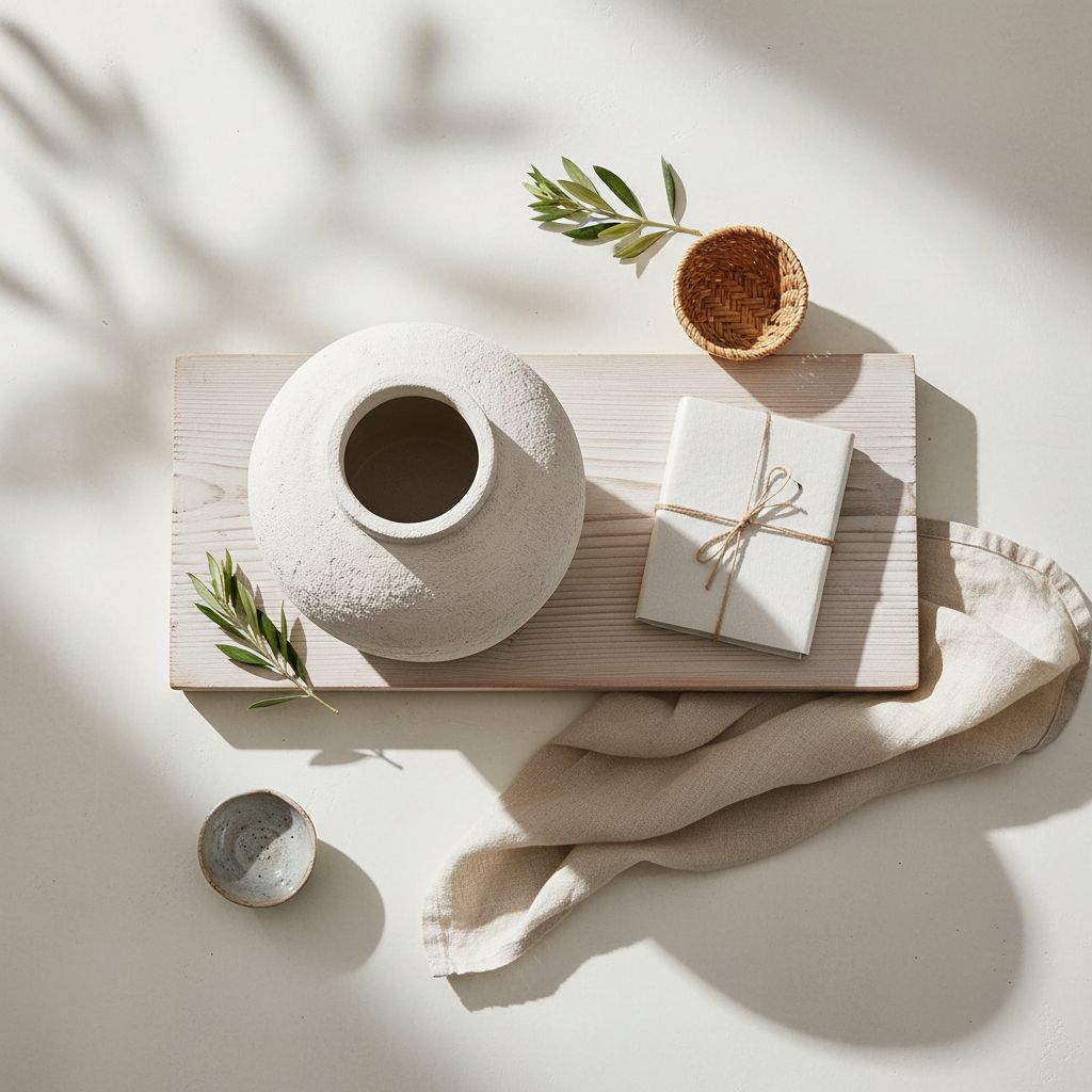 11-inch white ceramic vase with distressed farmhouse finish, shown in {color} against {background} — hero view 2