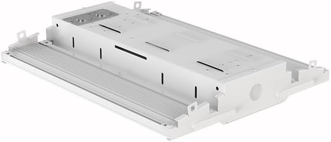 Industrial metal high bay LED ceiling light with cool daylight 5000K output, mounted fixture for garage or warehouse — view 3