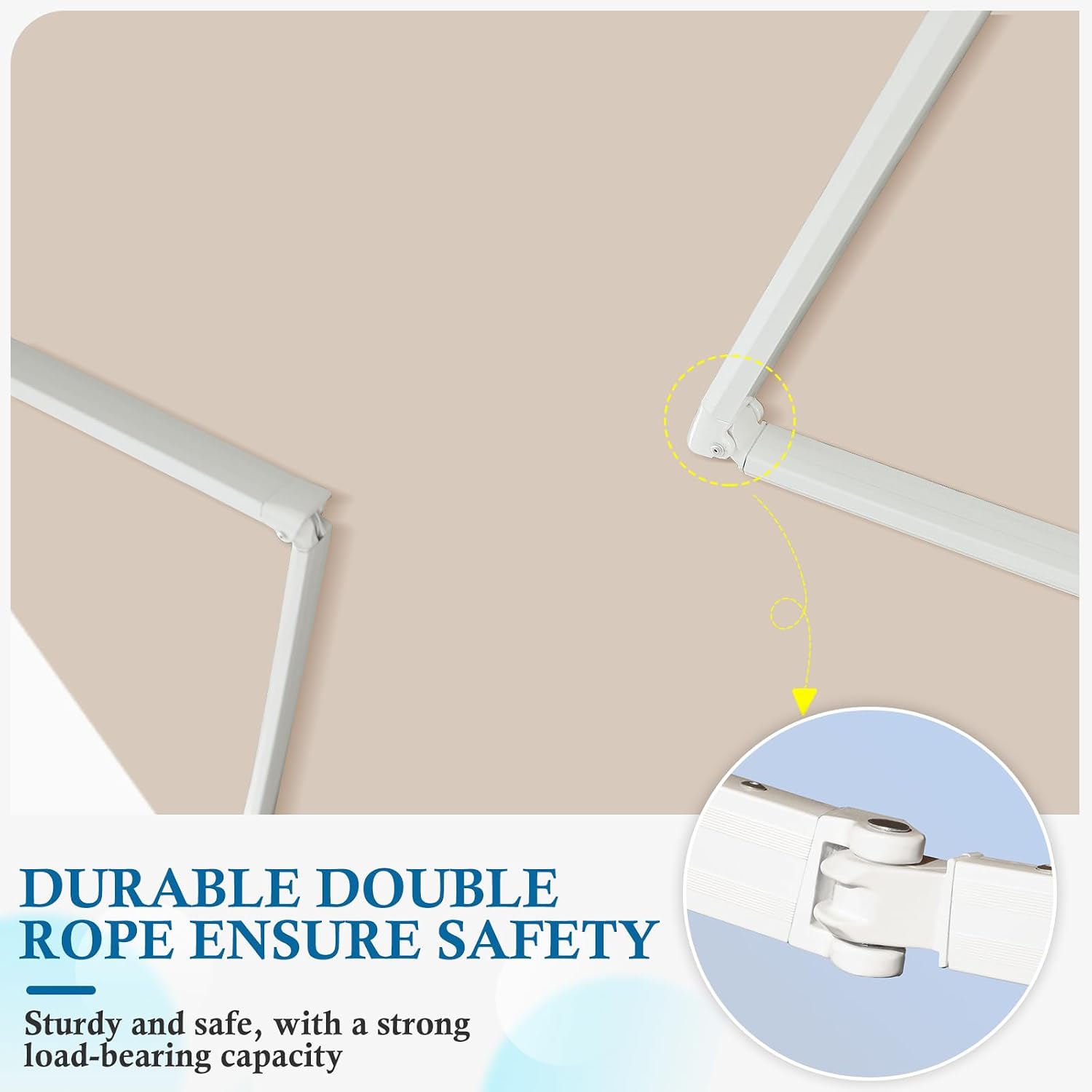 {{color}} retractable patio awning with polyester fabric and metal frame, extended over outdoor deck — view 2