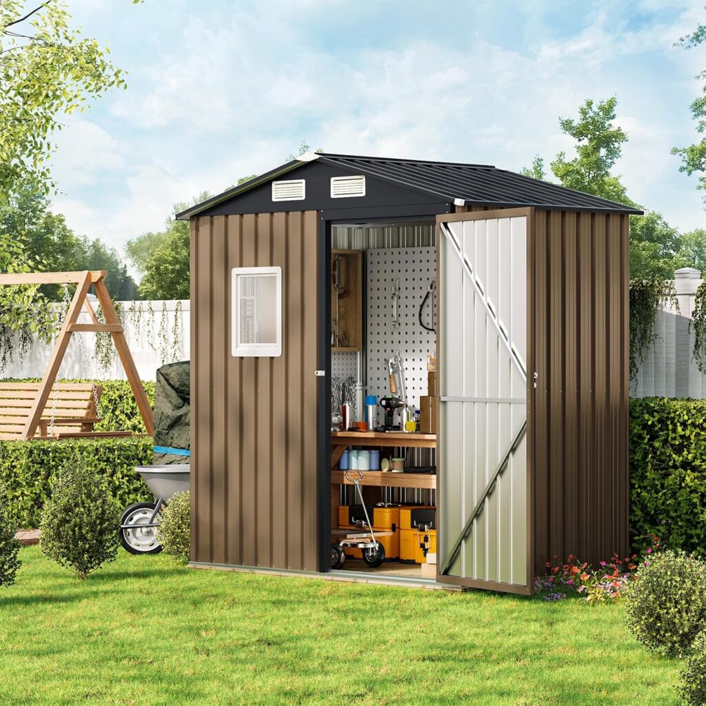 Brown Steel Storage Shed for Backyard: Honest Review