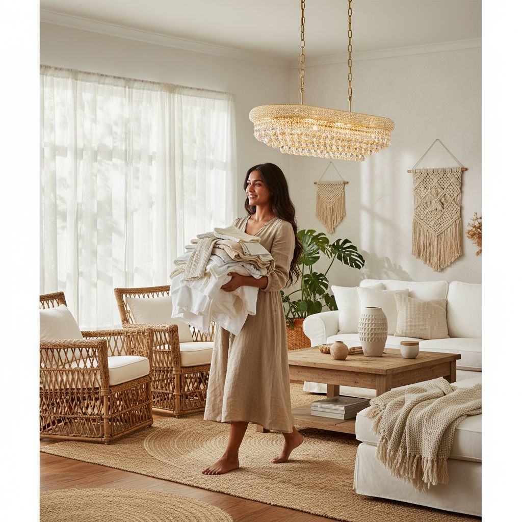 Rectangular crystal chandelier with gold-finished metal frame and multiple crystal elements, {color} finish, shown in {room_setting} — view 3b
