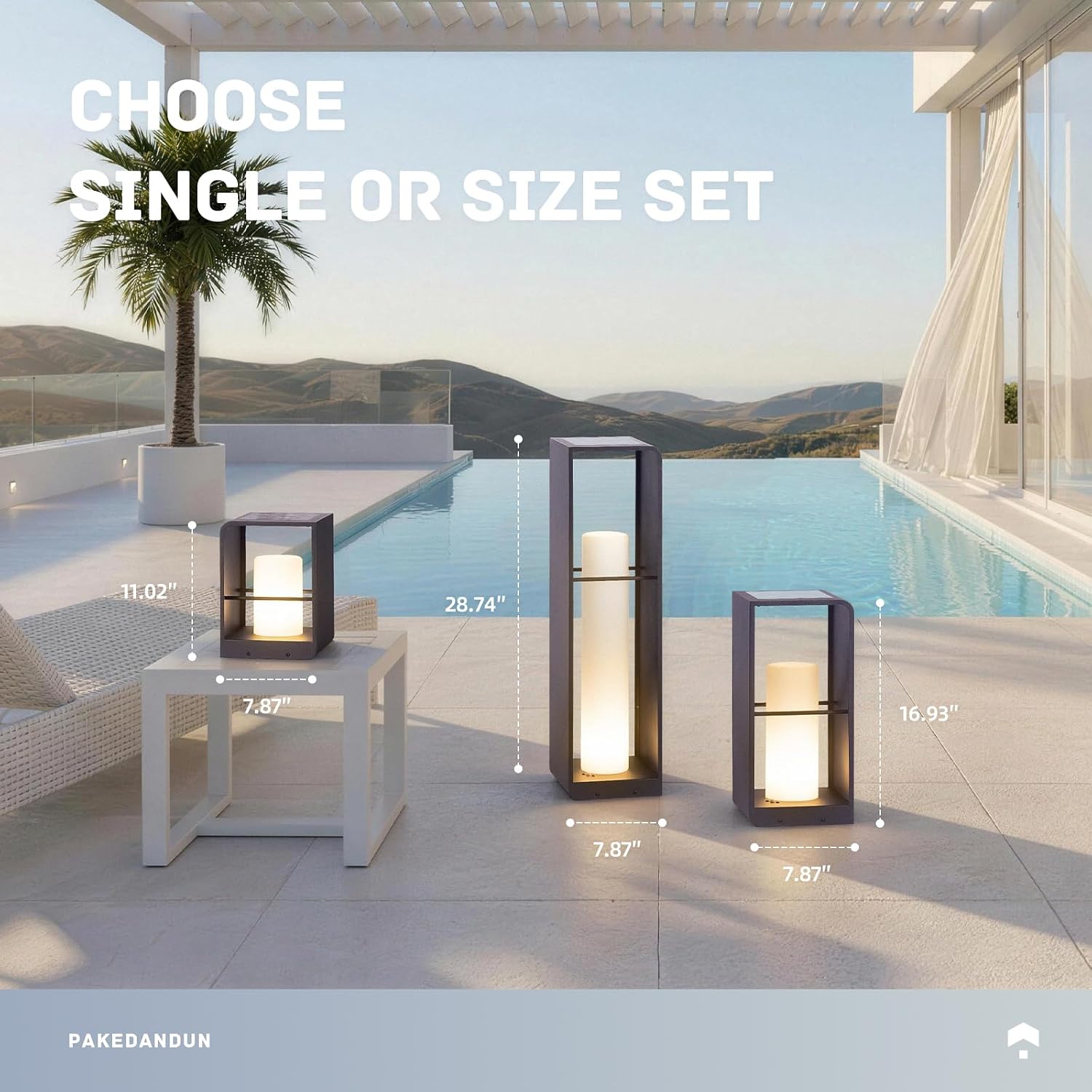 Modern metal corner floor lamp with waterproof housing in neutral finish, displaying warm white 3000K LED light — view 4
